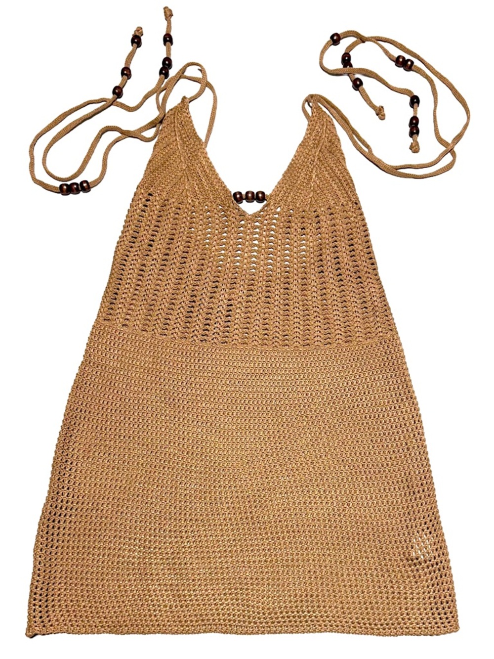 BOHO Crochet Halter Tank Coquette Beachy Festival Poetcore Neutral